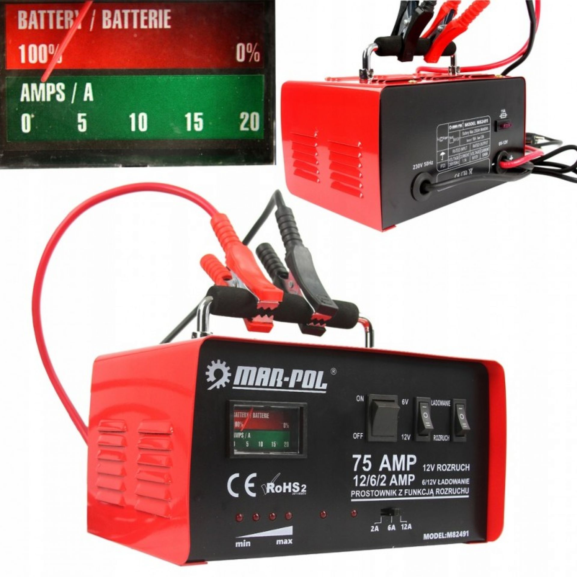 SW S-CHARGER-50A.4 Autobatterie-Ladegerät Starthilfe 12/24 V 45 A